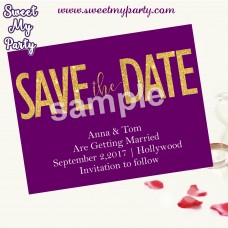 Purple Plum Glitter Wedding Save the Date,Purple Plum Glitter Announcement,(00a) Purple Plum Glitter Wedding Save the Date,Purple Plum Glitter Announcement,(00a)